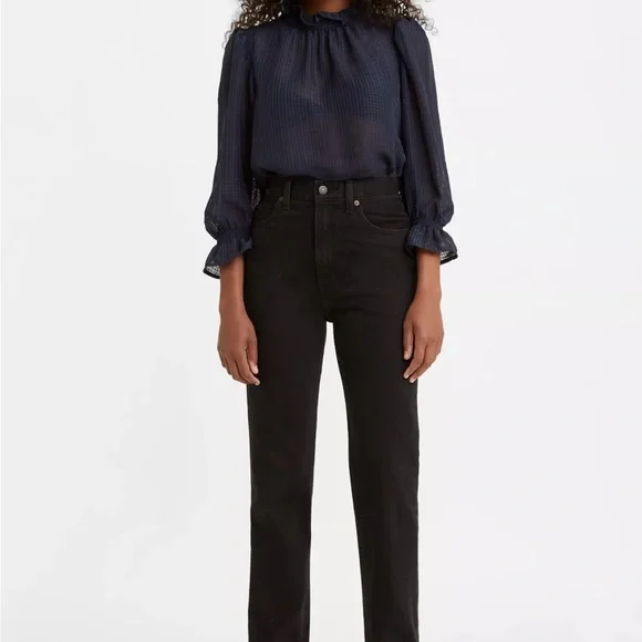 70'S HIGH RISE SLIM STRAIGHT WOMEN'S JEANS - Picture 3 of 13